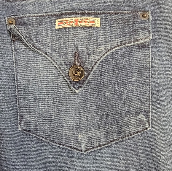Hudson Mid-Rise Blue Skinny Jeans Flap Rear Pockets Size 29 - Picture 11 of 11